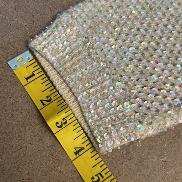 Vintage Hand Knit Sequined Sweater! Size Sm/Med - Picture 9 of 9